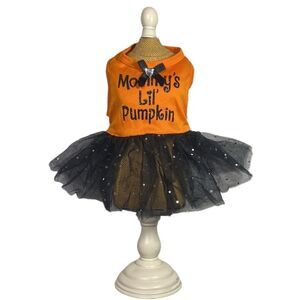Halloween Tulle Skirt Dog Dress Mommy's Lil' Pumpkin
